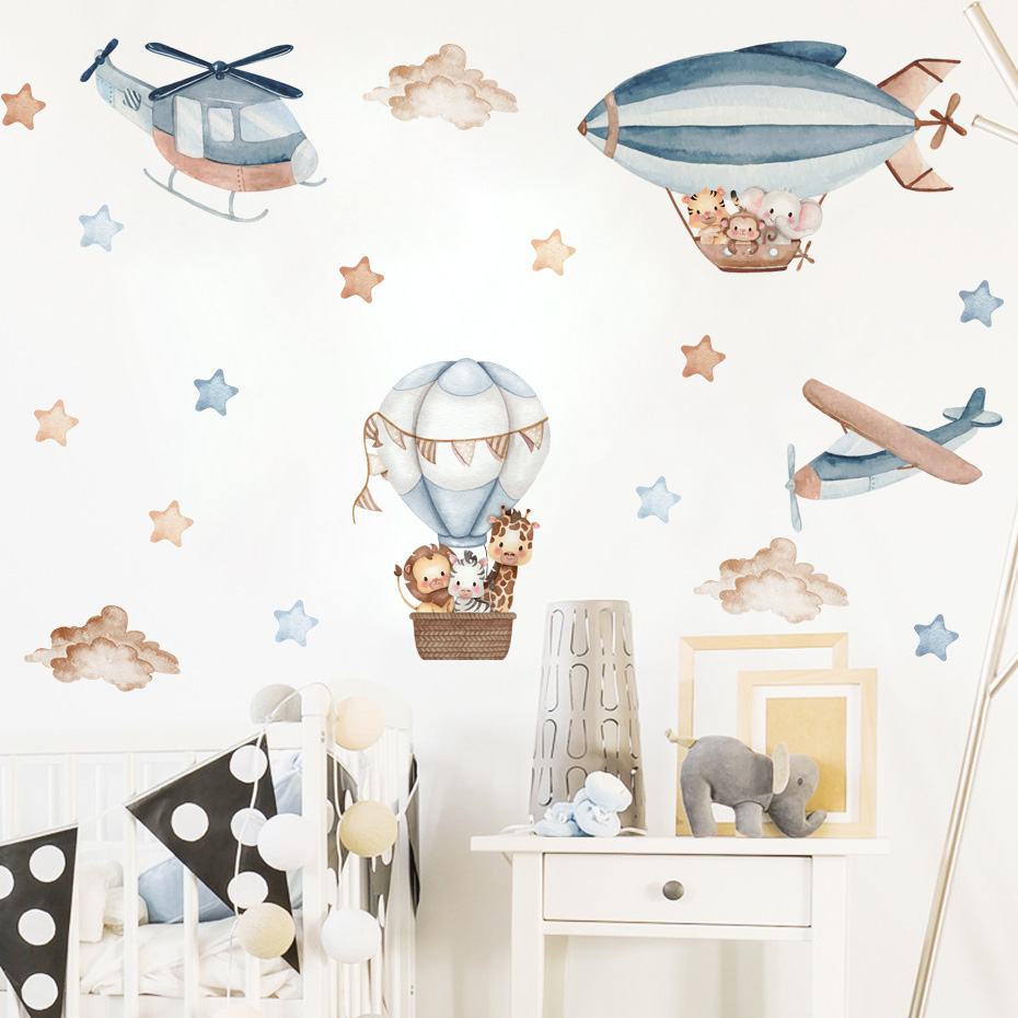 Cat Air hewan panas balon udar - Baby Nursery Wall Decals ulasan dan harga