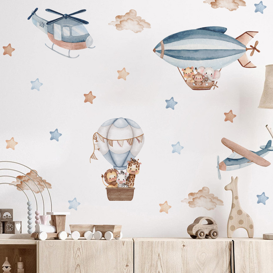 Cat Air hewan panas balon udar - Baby Nursery Wall Decals ulasan dan harga