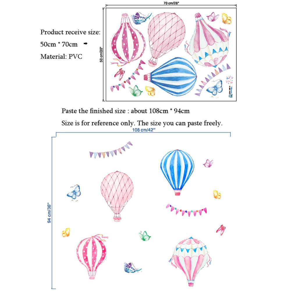 Stiker Dinding Balon Udara Pan - Baby Nursery Mural Wallpaper ulasan dan harga