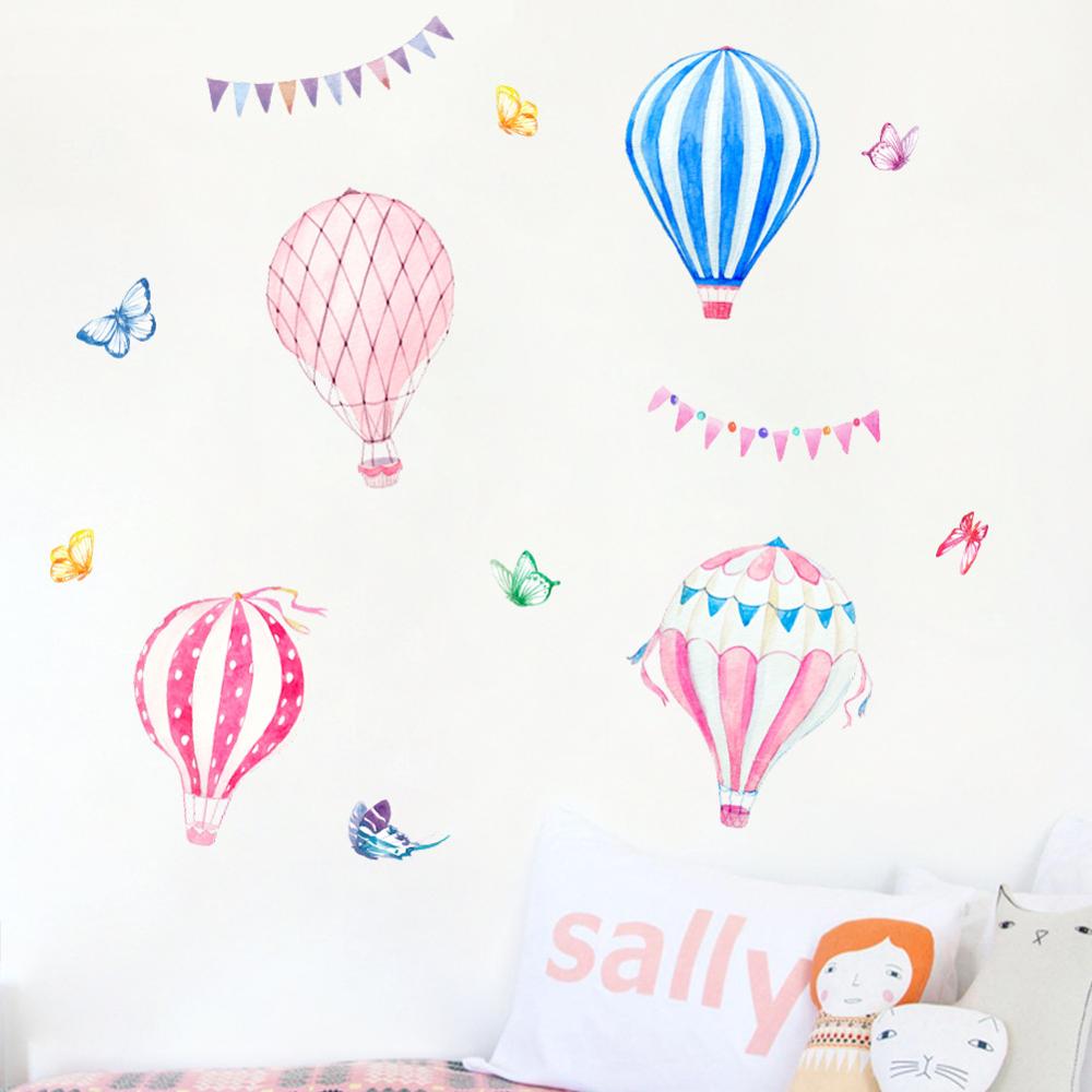 Stiker Dinding Balon Udara Pan - Baby Nursery Mural Wallpaper ulasan dan harga