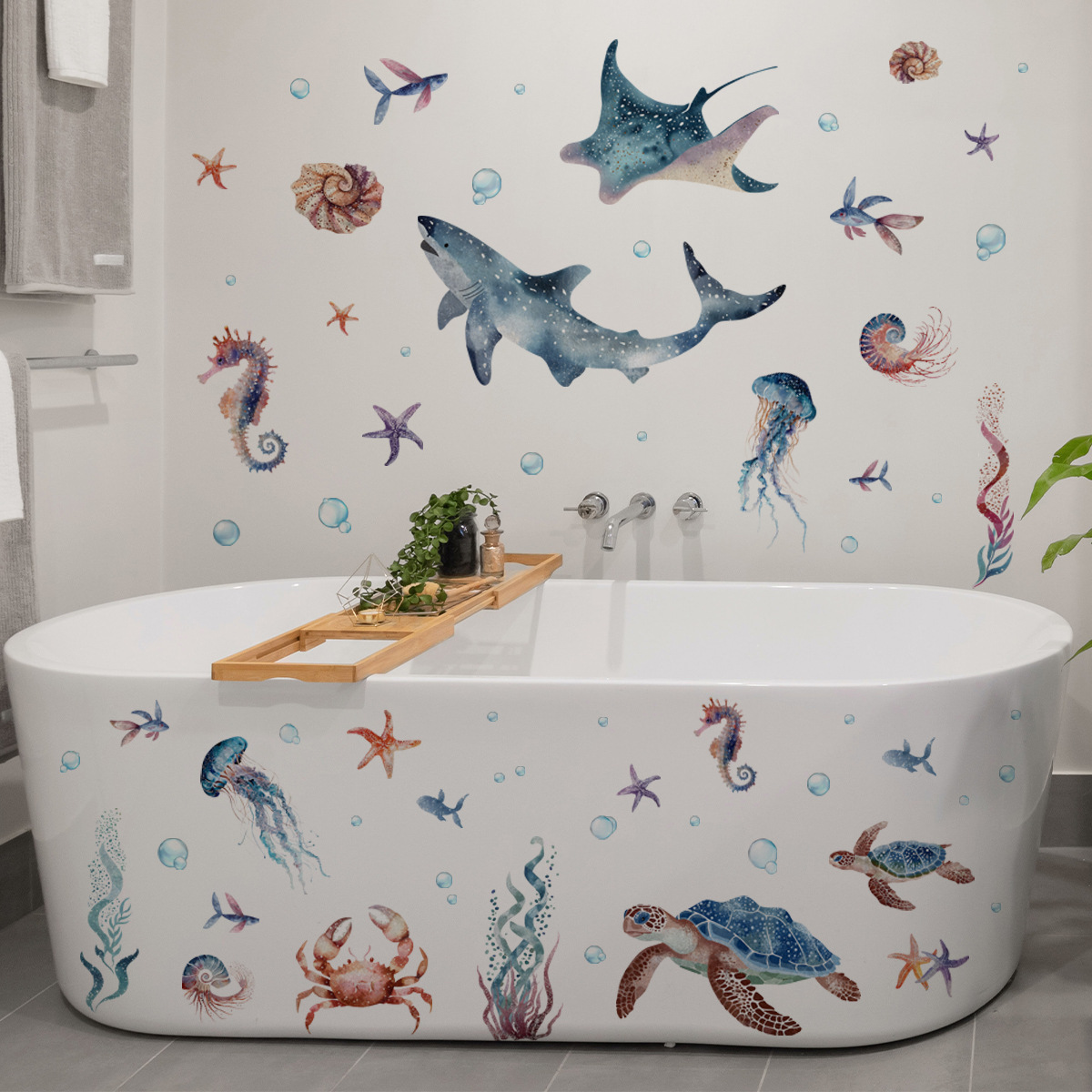Stiker Dinding Kehidupan Laut  - Baby Nursery Under The Sea ulasan dan harga