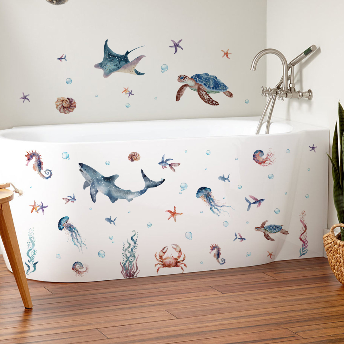 Stiker Dinding Kehidupan Laut  - Baby Nursery Under The Sea ulasan dan harga