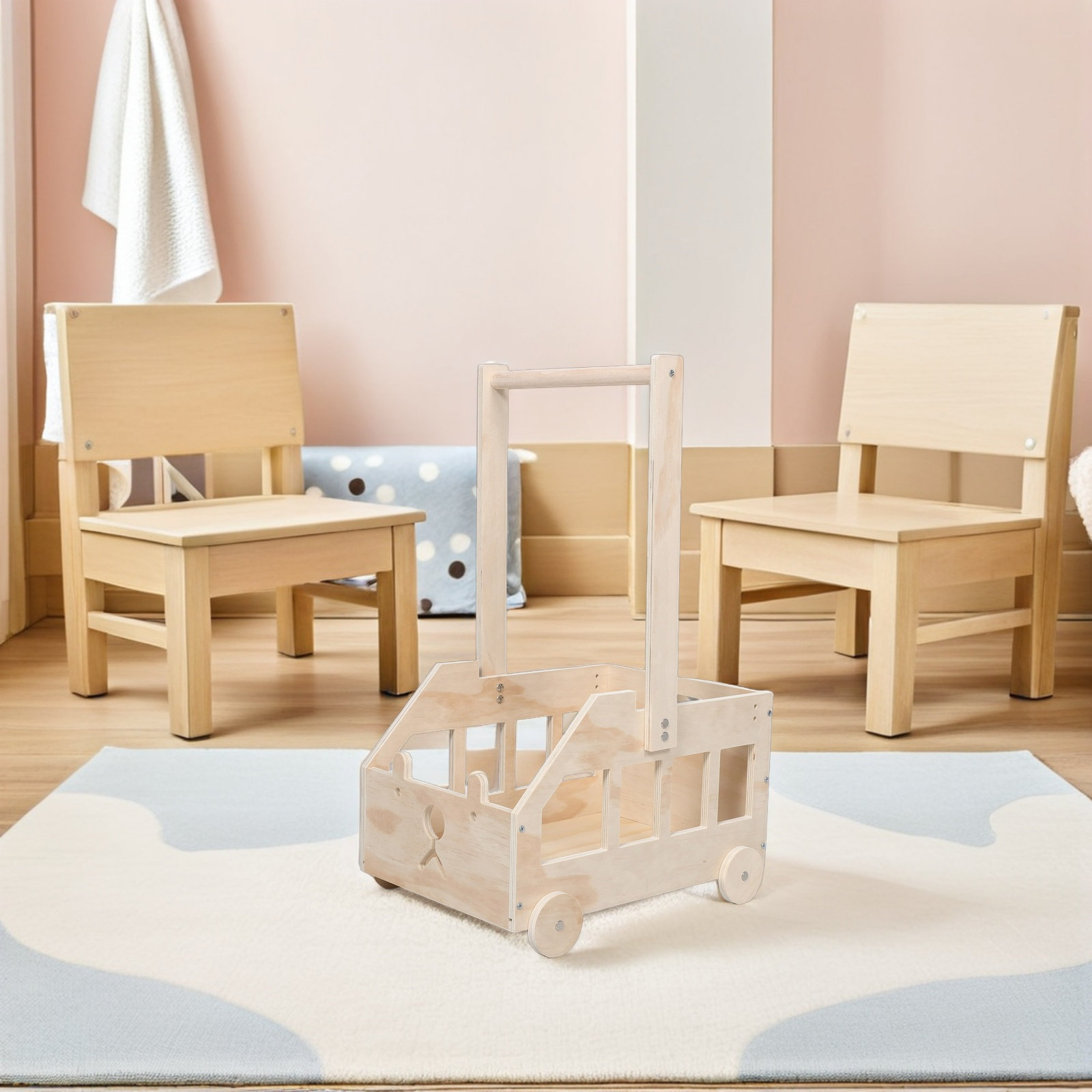 Keranjang Penyimpanan Kayu unt - Baby Nursery Handles ulasan dan harga
