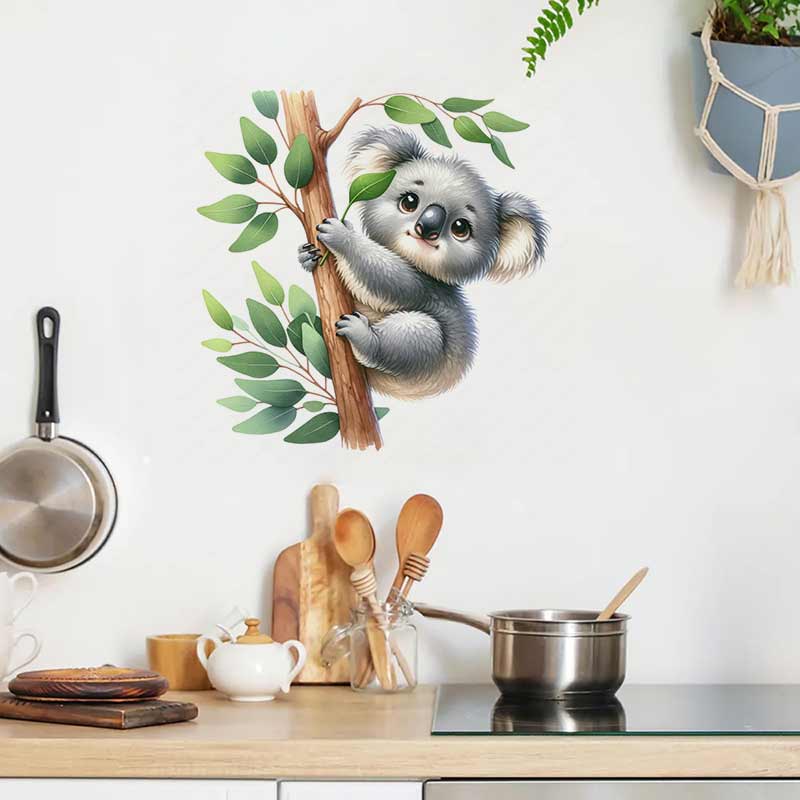 Stiker Dinding Koala Lucu Deko - Baby Nursery Mural Wallpaper ulasan dan harga