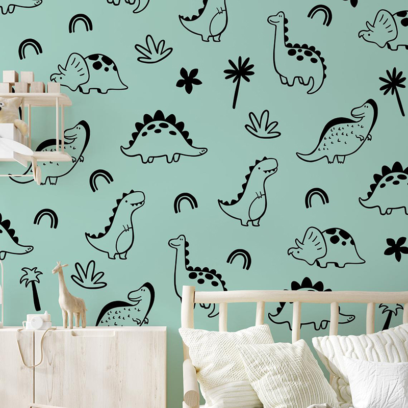 Stiker dinding pelangi pohon d - Baby Nursery Jungle Animals ulasan dan harga