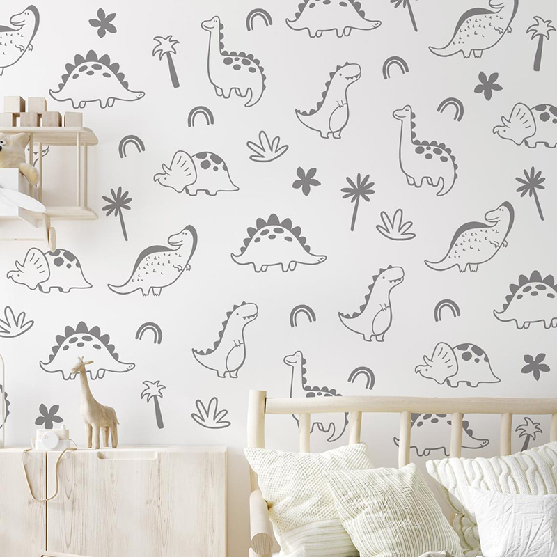 Stiker dinding pelangi pohon d - Baby Nursery Jungle Animals ulasan dan harga