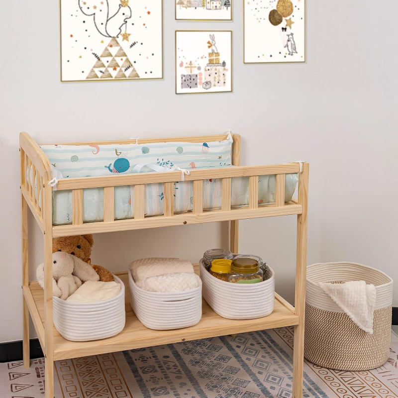 Keranjang Penyimpanan Anyaman  - Baby Nursery Closet Organization ulasan dan harga