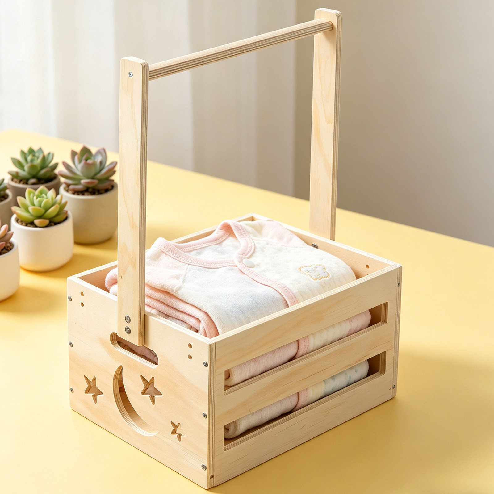 Keranjang Pakaian Kayu Portabe - Baby Nursery Closet Organization ulasan dan harga
