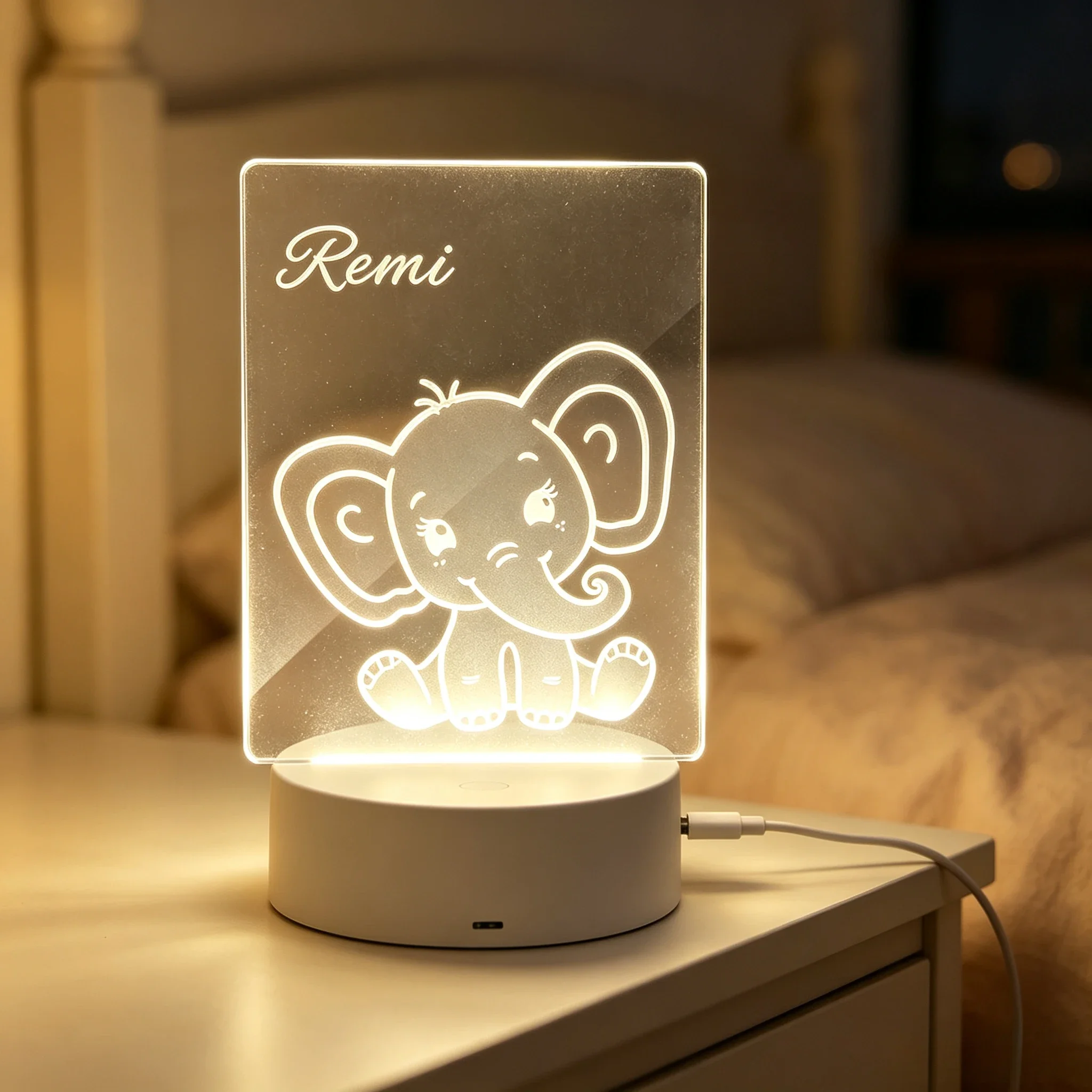 Lampu Tidur LED USB Akrilik Si - Baby Nursery Night Light ulasan dan harga