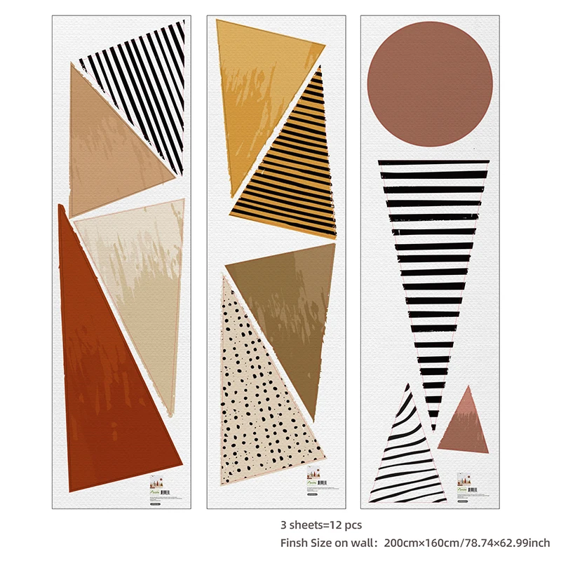Boho Geometris Pegunungan Dind - Baby Nursery Mural Wallpaper ulasan dan harga