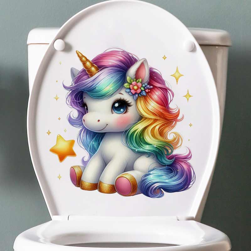 Stiker Dinding Unicorn Pelangi - Baby Nursery Mural Wallpaper ulasan dan harga