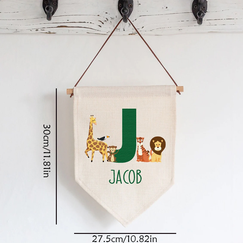Bendera Panji Hewan Hutan Nama - Baby Nursery Jungle Animals ulasan dan harga