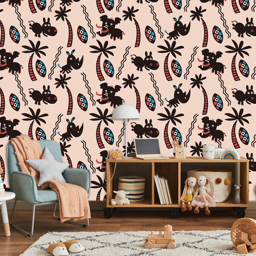 Wallpaper Tempel Kartun Custom - Baby Nursery Peel And Stick Wallpaper ulasan dan harga