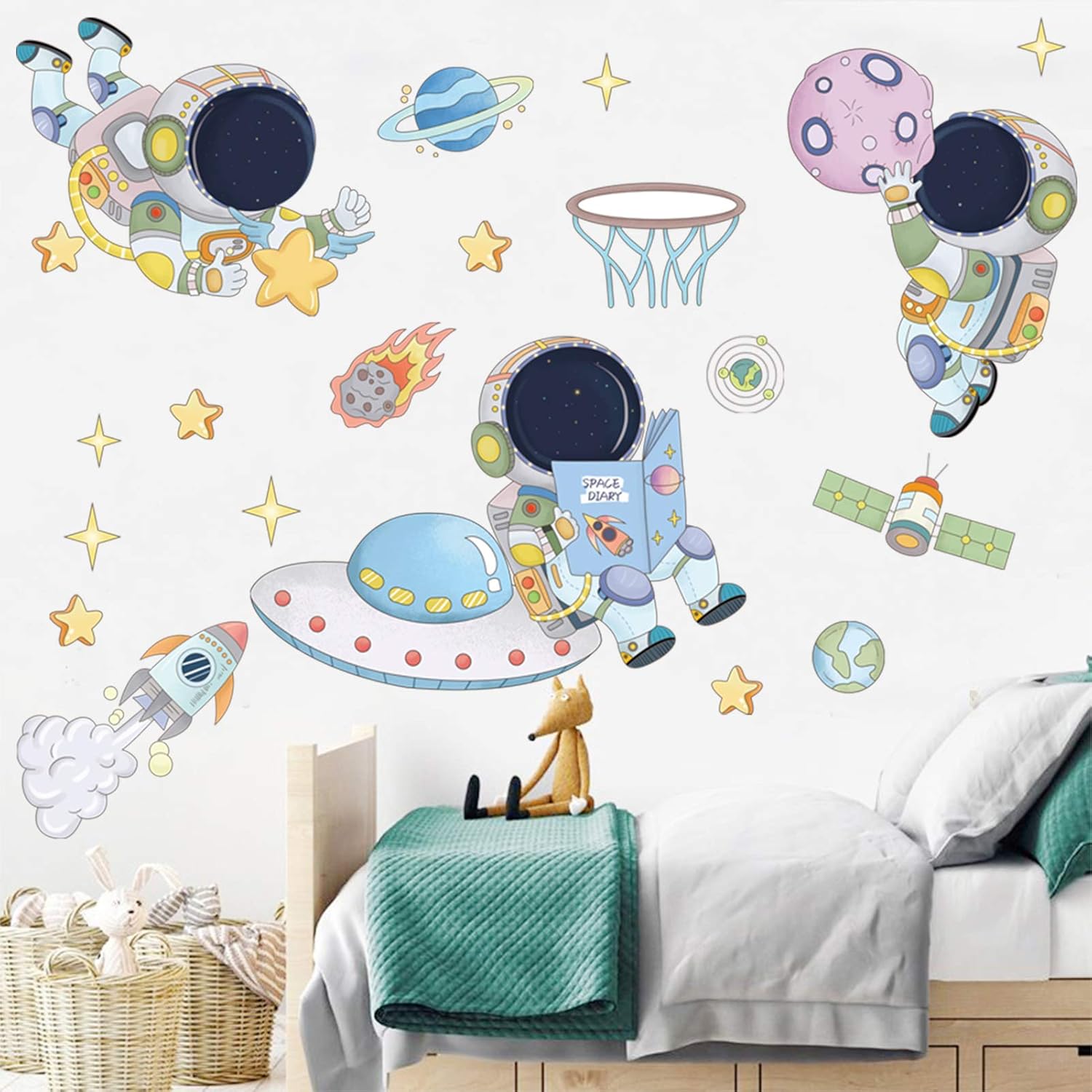Stiker Dinding Ruang Planet As - Baby Nursery Wall Decals ulasan dan harga