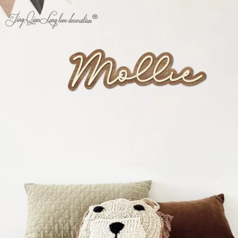 Tanda Nama Kayu Kustom untuk D - Baby Nursery Name Letters ulasan dan harga