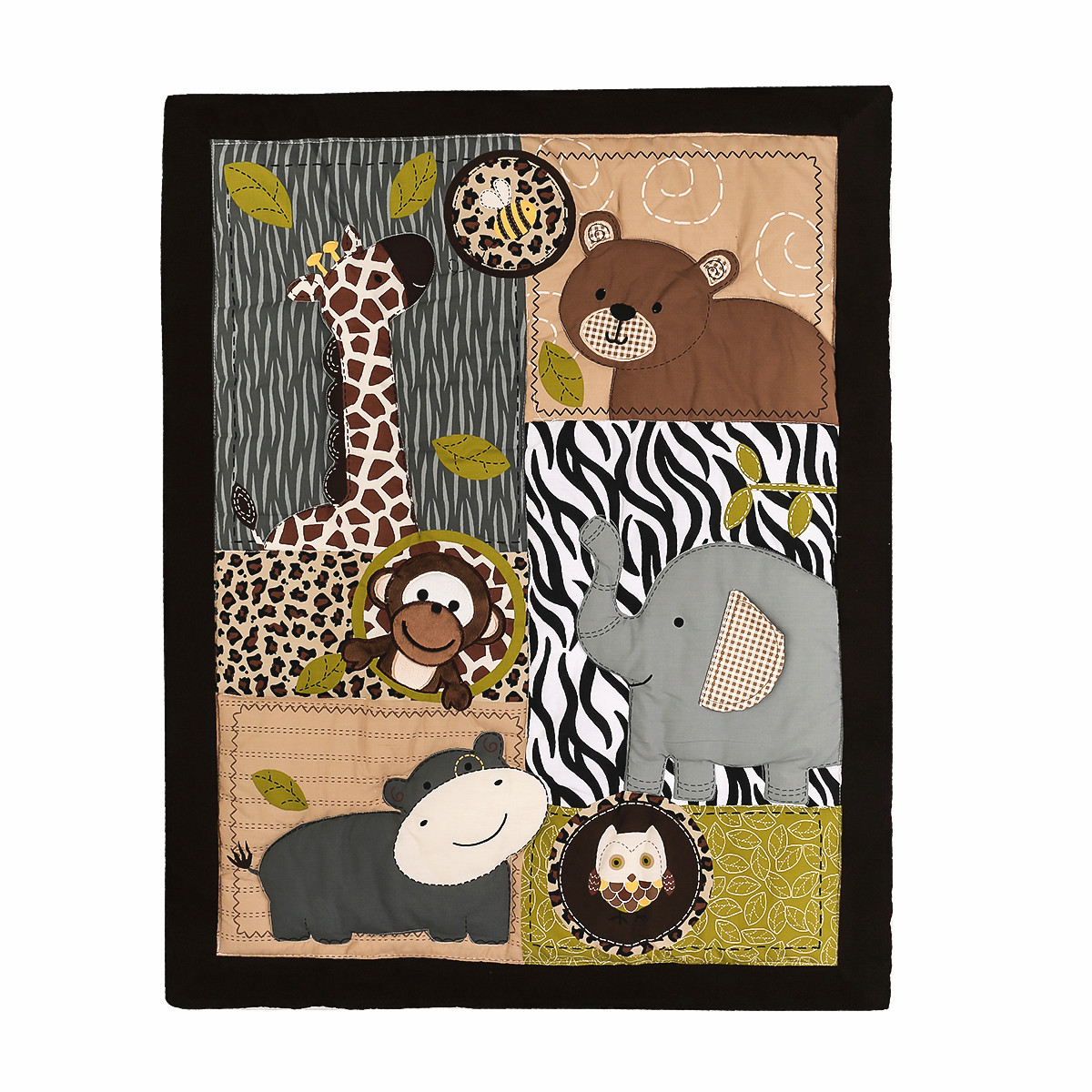 Set Seprai Tempat Tidur Bayi B - Baby Nursery Jungle Animals ulasan dan harga